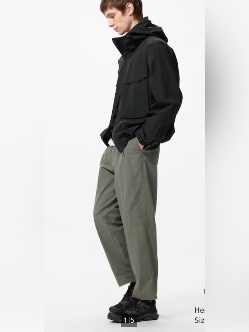 NWT Uniqlo Smart Ankle Pants Stretch Green Unisex , size XL (36-39”)